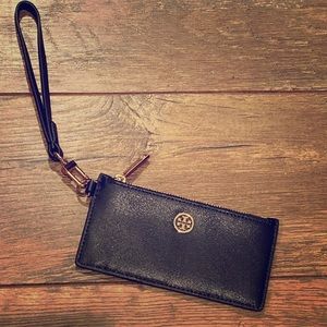 Tory Burch Black Card Case/wristlet